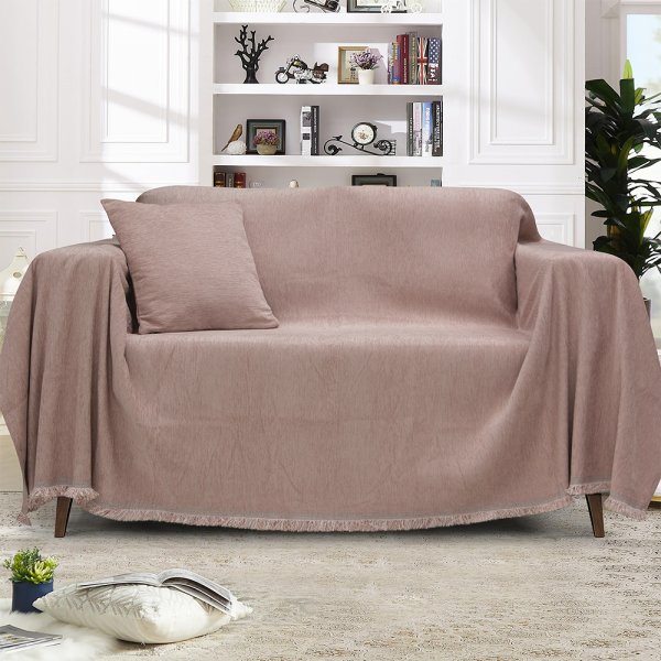 Ριχτάρι Πολυθρόνας (180x180) Valio Dusty Pink Lino Home