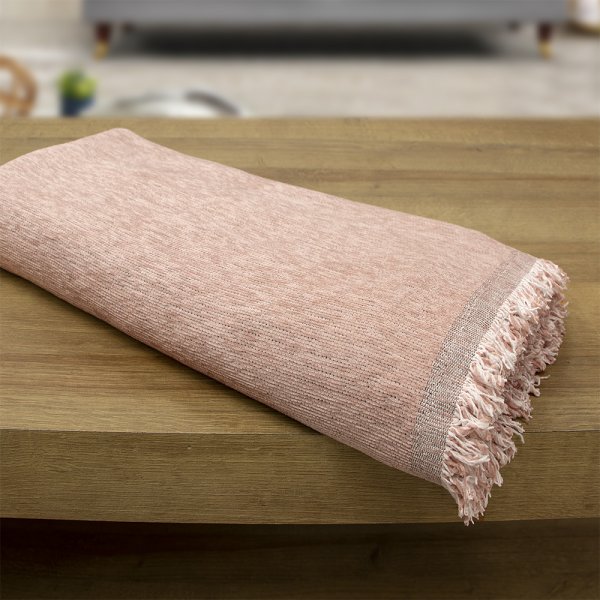 Ριχτάρι Τριθέσιου (180x300) Valio Dusty Pink Lino Home