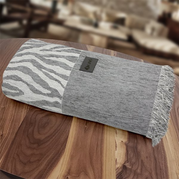 Ριχτάρι Τριθέσιου (180x300) Cebra Gray Lino Home