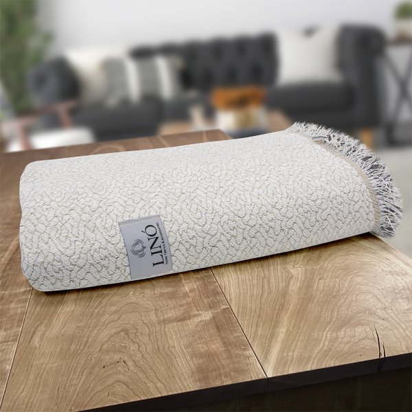 Ριχτάρι Πολυθρόνας (180x180) Boxi Ecru Lino Home