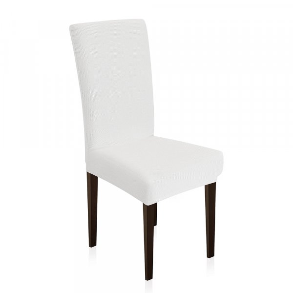 Κάλυμμα Καρέκλας Ελαστικό Elegance Λευκό Lino Home