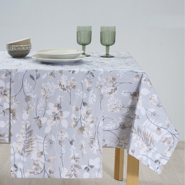 Τραπεζομάντηλο (135x135) Botanic Gray Dimeco