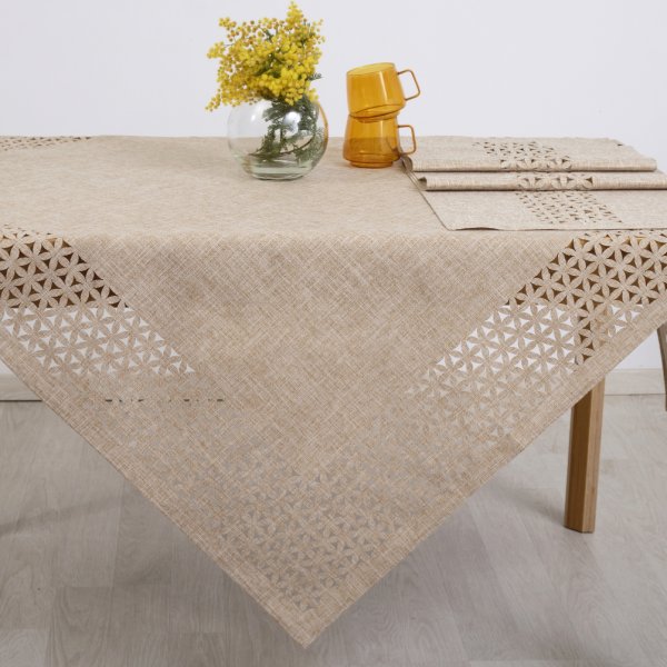 Τραπεζομάντηλο (140x140) 1413 Beige Dimeco