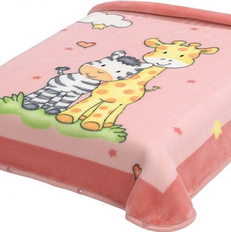 Κουβέρτα Βελουτέ Κούνιας 637 Pink Belpla