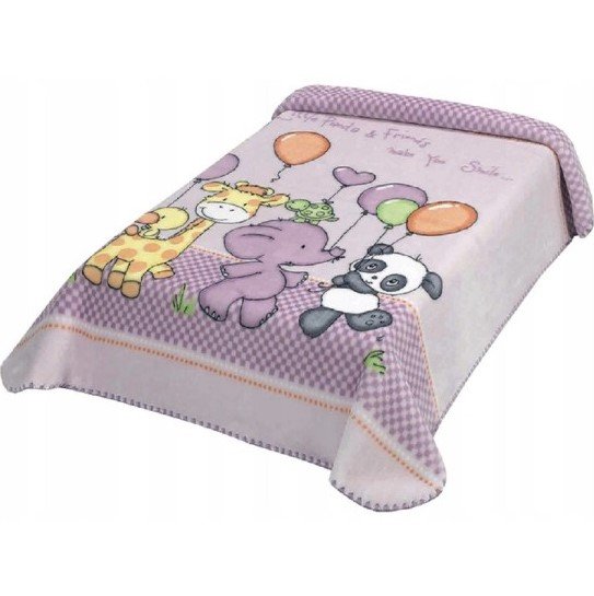 Κουβέρτα Βελουτέ Λίκνου 636 Lila Belpla