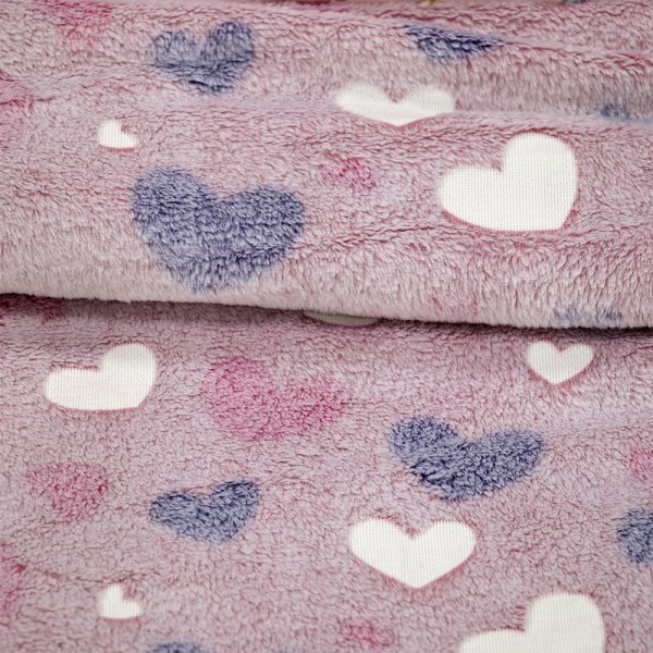 Φωσφοριζέ Κουβέρτα Fleece Κούνιας Herz Pink Lino Home