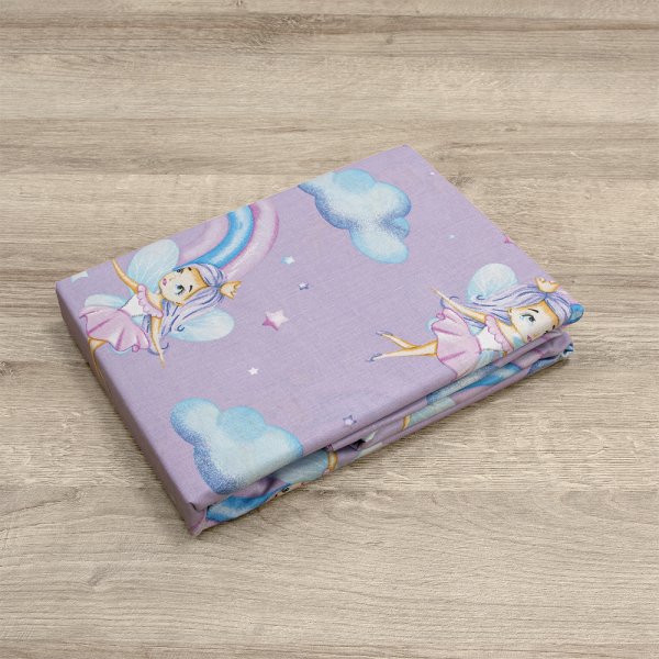 Σετ Σεντόνια Κούνιας Enhanced Rainbow Lilac Lino Home