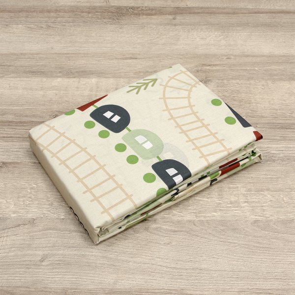 Σετ Σεντόνια Κούνιας Forest Express Green Lino Home