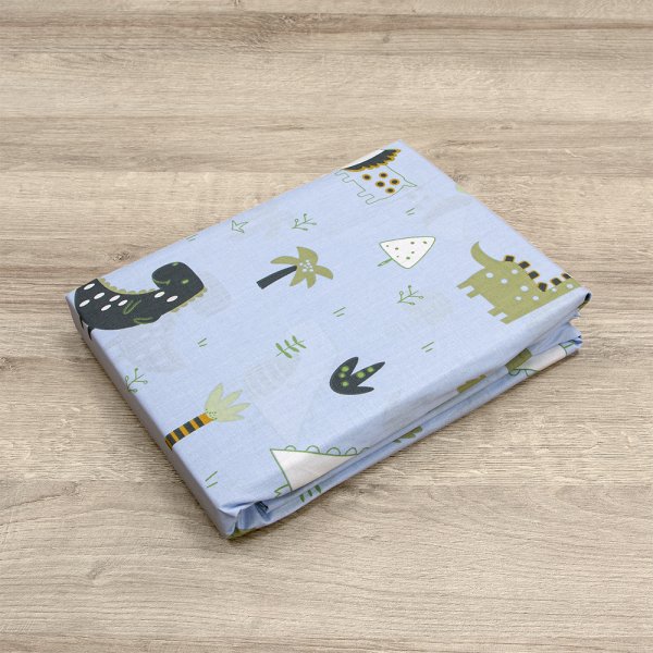 Σετ Σεντόνια Κούνιας Dino Forest Petrol Lino Home