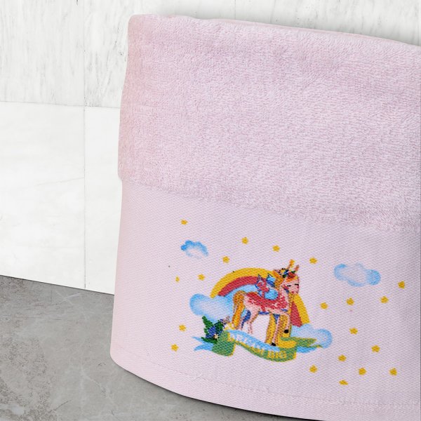 Σετ Πετσέτες Βρεφικές (2τμχ) Rainbow Unicorn Pink Lino Home