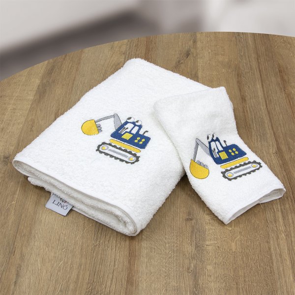 Σετ Πετσέτες Βρεφικές (2τμχ) Trattore White Lino Home