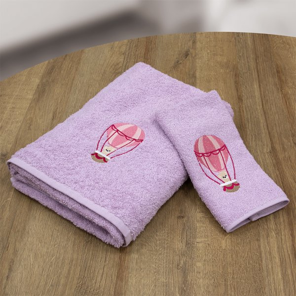 Σετ Πετσέτες Βρεφικές (2τμχ) Paloncino Lilac Lino Home