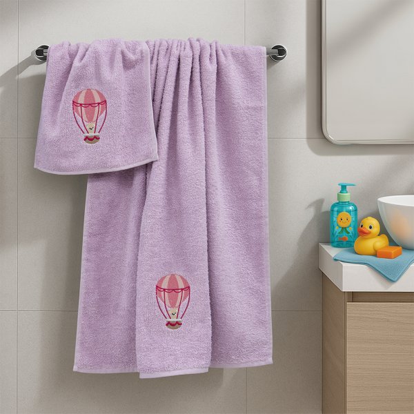 Σετ Πετσέτες Βρεφικές (2τμχ) Paloncino Lilac Lino Home