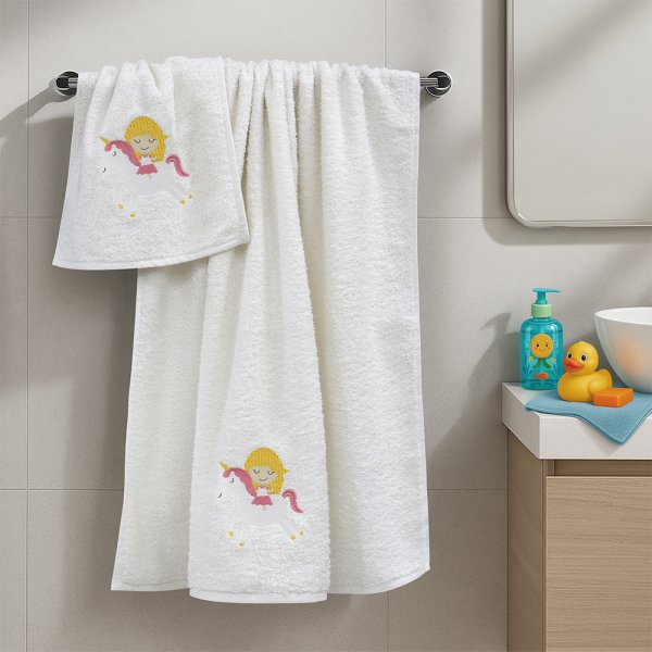 Σετ Πετσέτες Βρεφικές (2τμχ) Corno White Lino Home