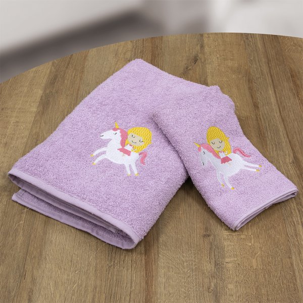 Σετ Πετσέτες Βρεφικές (2τμχ) Corno Lilac Lino Home