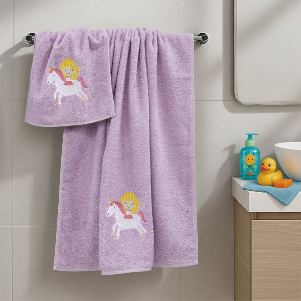 Σετ Πετσέτες Βρεφικές (2τμχ) Corno Lilac Lino Home