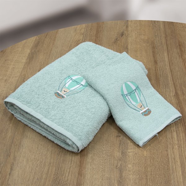 Σετ Πετσέτες Βρεφικές (2τμχ) Paloncino Mint Lino Home