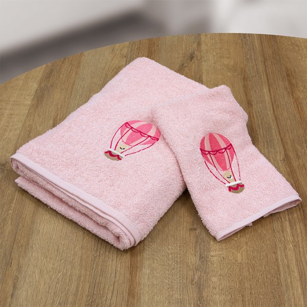 Σετ Πετσέτες Βρεφικές (2τμχ) Paloncino Pink Lino Home