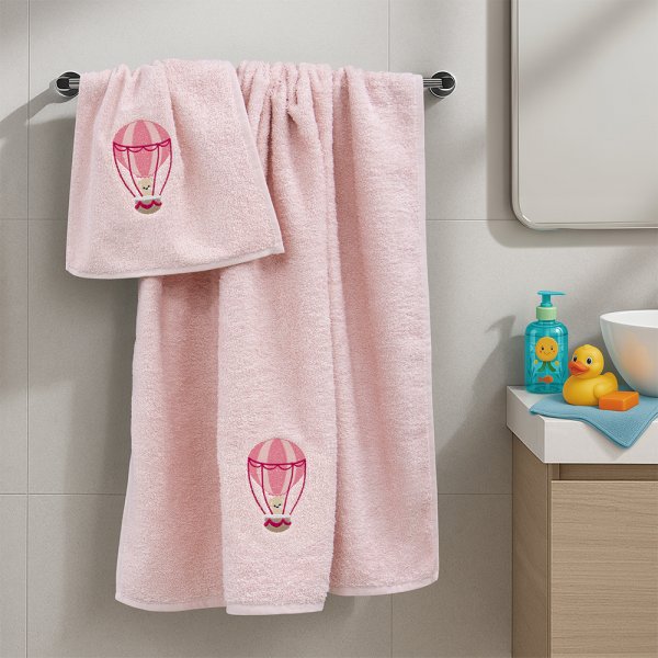 Σετ Πετσέτες Βρεφικές (2τμχ) Paloncino Pink Lino Home