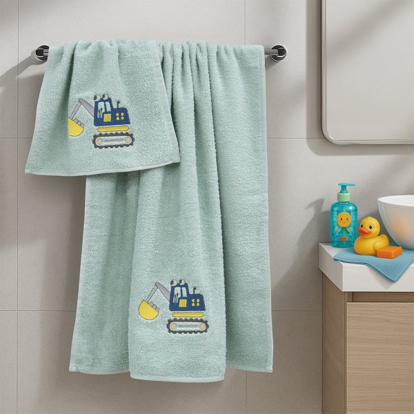 Σετ Πετσέτες Βρεφικές (2τμχ) Trattore Mint Lino Home