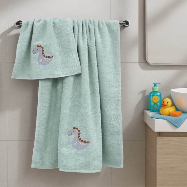 Σετ Πετσέτες Βρεφικές (2τμχ) Lagarto Mint Lino Home