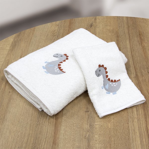 Σετ Πετσέτες Βρεφικές (2τμχ) Lagarto White Lino Home