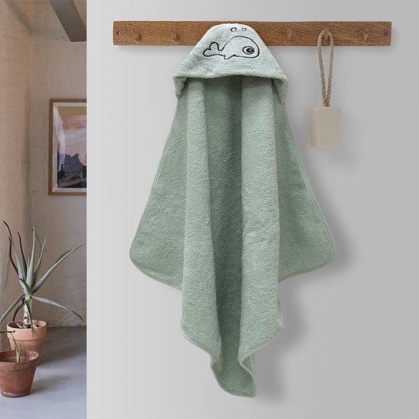 Βρεφική Κάπα Fish Mint Lino Home