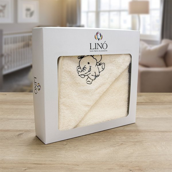 Βρεφική Κάπα Elephantaki Ecru Lino Home