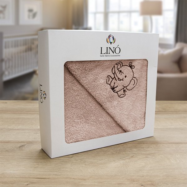Βρεφική Κάπα Elephantaki Pink Lino Home