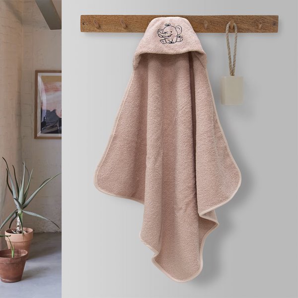 Βρεφική Κάπα Elephantaki Pink Lino Home
