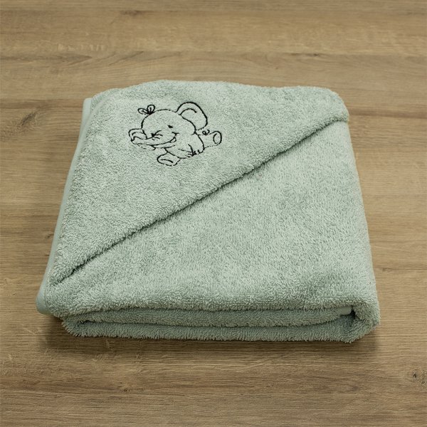 Βρεφική Κάπα Elephantaki Mint Lino Home