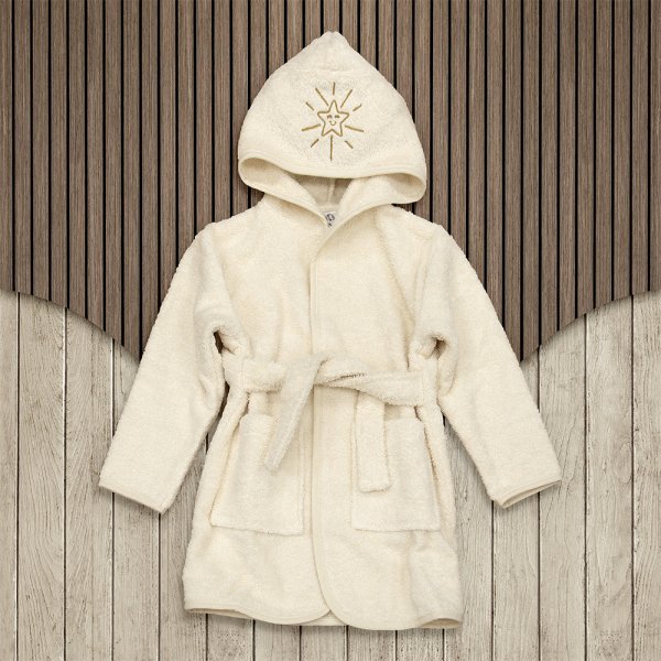 Βρεφικό Μπουρνούζι (4 Ετών) Smiley Sun Ecru Lino Home