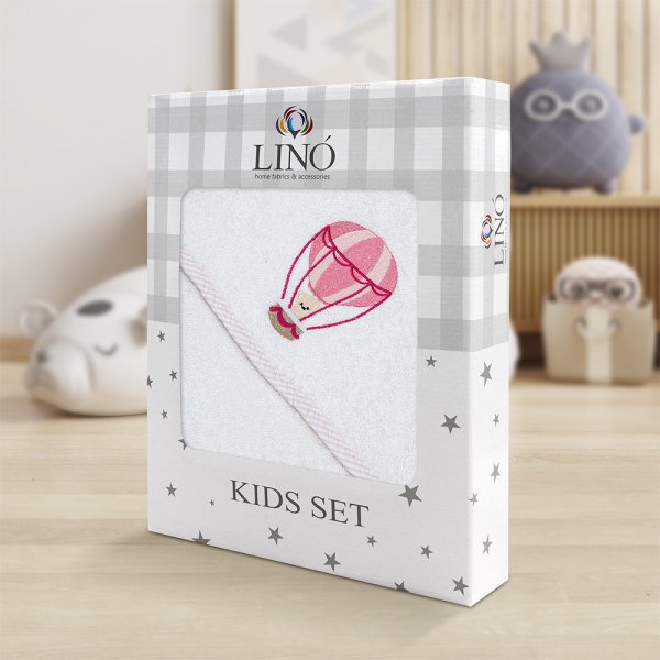 Βρεφική Κάπα Paloncino White/Pink Lino Home