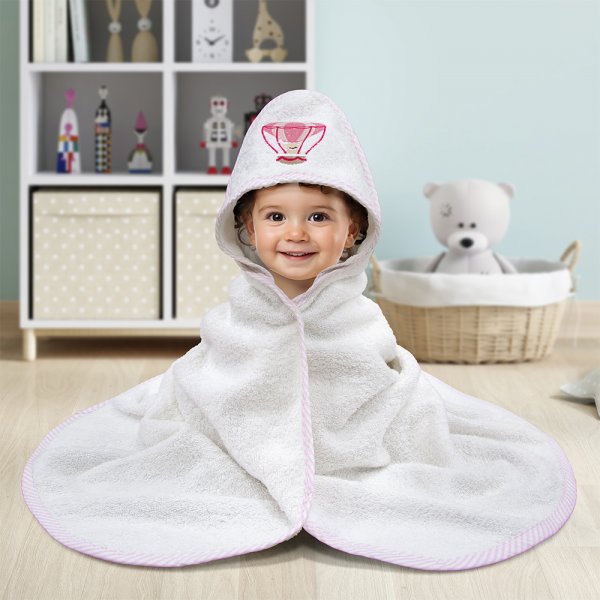 Βρεφική Κάπα Paloncino White/Pink Lino Home