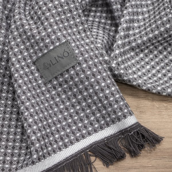 Ποτηρόπανο Niksi Σκούρο Γκρι Lino Home