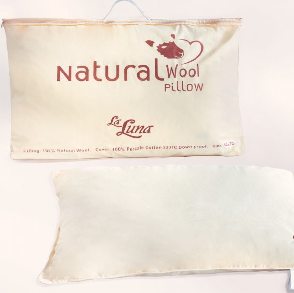 Μαξιλάρι Ύπνου Μάλλινο The Wool Natural Medium La Luna