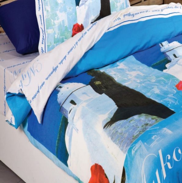 Σετ Παπλωματοθήκη Υπέρδιπλη Irene Mykonos Palamaiki