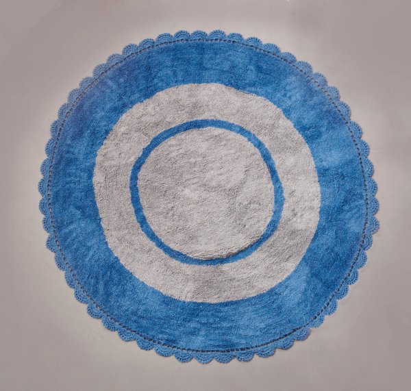 Παιδικό Στρογγυλό Χαλί (O140) Target Blue Palamaiki