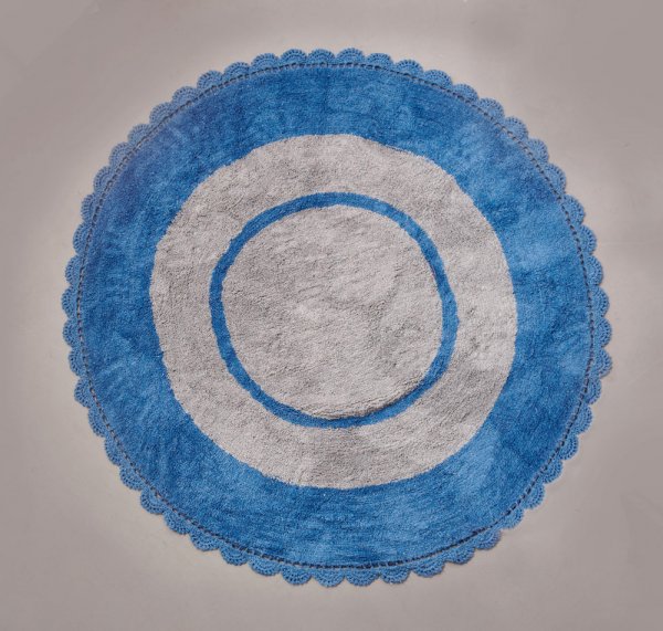 Παιδικό Στρογγυλό Χαλί (O140) Target Blue Palamaiki