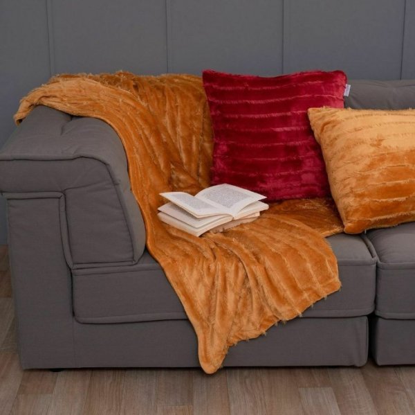 Κουβέρτα Καναπέ Gwen Gold Palamaiki