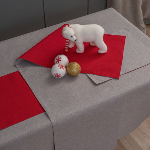 Χριστουγεννιάτικο Τραπεζομάντηλο (140x180) CD01 Gray Palamaiki