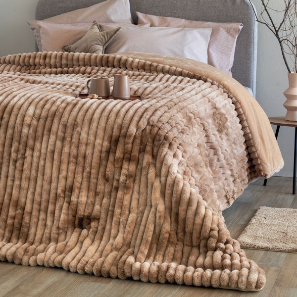 Κουβερτοπάπλωμα Υπέρδιπλο Tidi/2 Beige Palamaiki