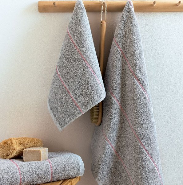 Σετ Πετσέτες Μπάνιου (3τμχ) Cler Silver Palamaiki