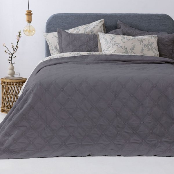 Σετ Κουβερλί Υπέρδιπλο Ifigeneia Gray Palamaiki