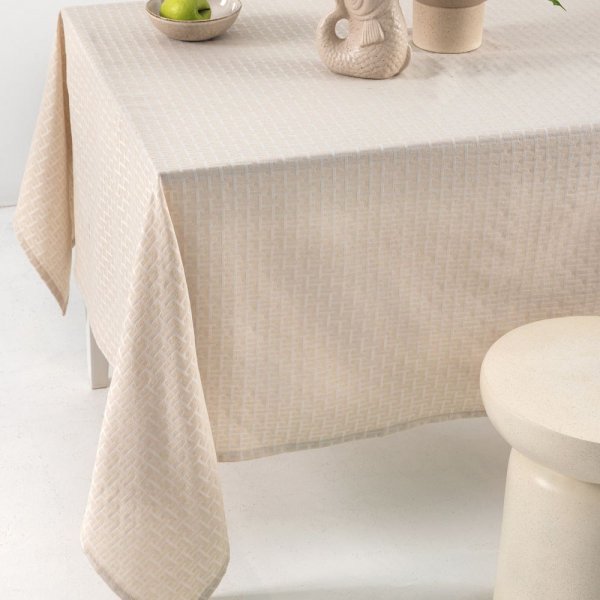 Αλέκιαστο Τραπεζομάντηλο (175x160) Milly Beige Palamaiki