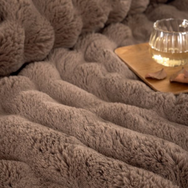 Κουβέρτα Γούνινη Υπέρδιπλη Heather Brown Palamaiki