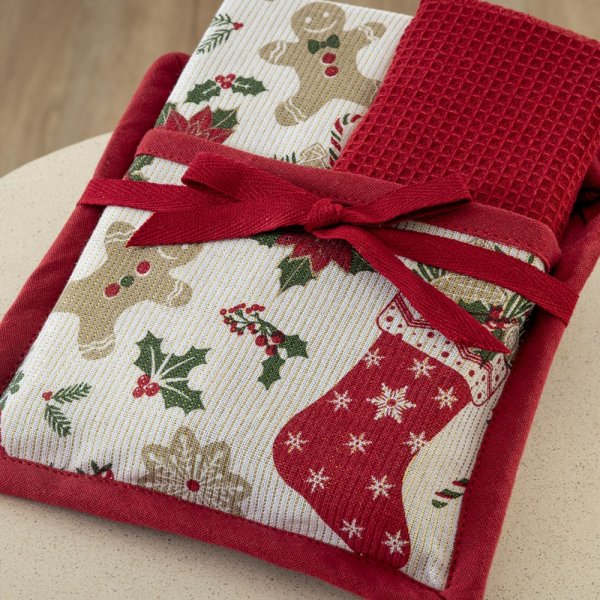 Σετ Χριστουγεννιάτικες Πετσέτες (2τμχ) CC 102 Palamaiki