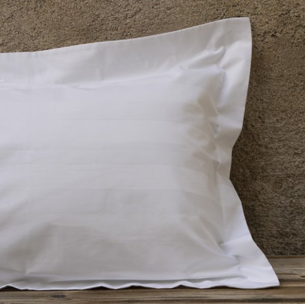 Ξενοδοχειακή Μαξιλαροθήκη (52x75) 4,5cm Striped Oxford-4 100% Βαμβακοσατέν 300TC Nima Hotelling