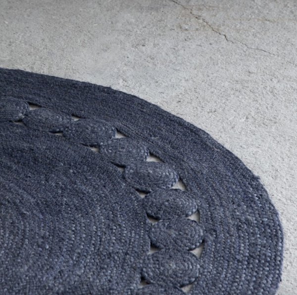 Στρογγυλό Χαλί (R150) Makrame Dark Gray Nima Home