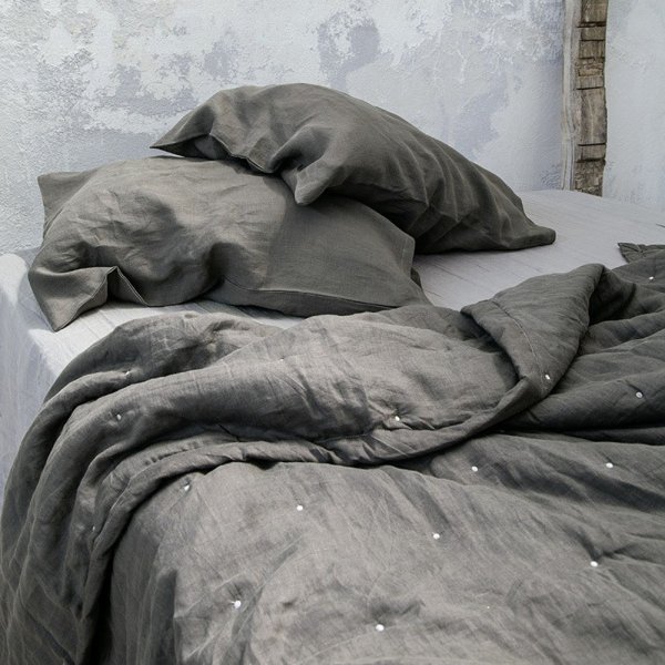 Κουβερλί Γίγας Linen Dark Gray Nima Home